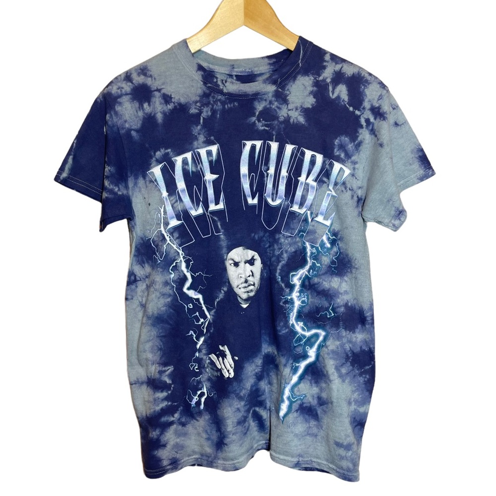 Ice Cube 90s Rap Hip Hop Tie Dye Graphic Short Sleeve T-Shirt Size Small